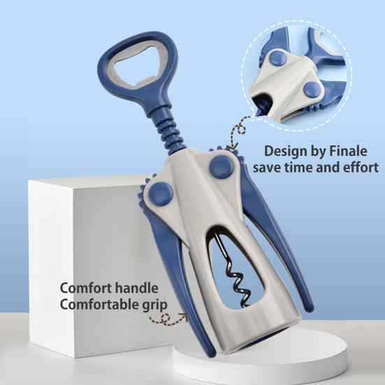 Открывалка для бутылок вина с эргономичной ручкой, штопор с нескользящей рукояткой, бутылка двойного назначения