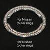Bling Car Steering Wheel Diamond Emblem Decal Decoration Cover DIY Sticker Car Accessories for NISSAN Maxima,Altima,Sentra,Rogue
