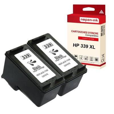 NOPAN-INK - X2 Cartouches Compatibles Pour HP 339 XL 339XL (C8767EE) Compatibles HP HP OfficeJet 6300 6304 6305 6310 6310 6310V 631