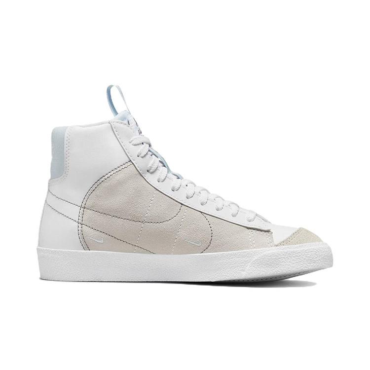 Nike Кроссовки Blazer 77 SE для скейтбординга, танцев, противоскользящие, износостойкие, средняя высота, детские, для подростков, Белый Синий, DH8640-103