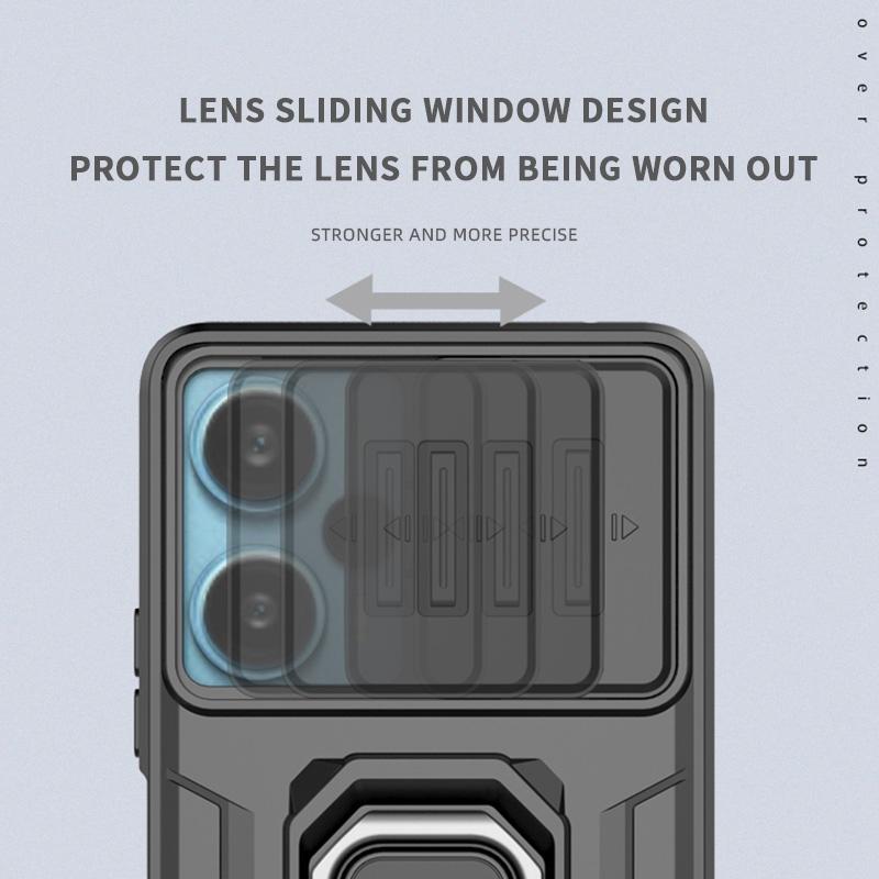 Чехол Armor для Redmi Note 13 Pro 5G Note 12 12S Xiaomi 13T Poco X6 X5 защитный чехол кольцо магнитный держатель бизнес полная защита чехол