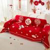 Радостная противоскользящая четырехсезонная универсальная новогодняя серия Hongyun, красная полная упаковка, противоскользящая подушка для дивана, декоративная крышка, салфетки для дивана