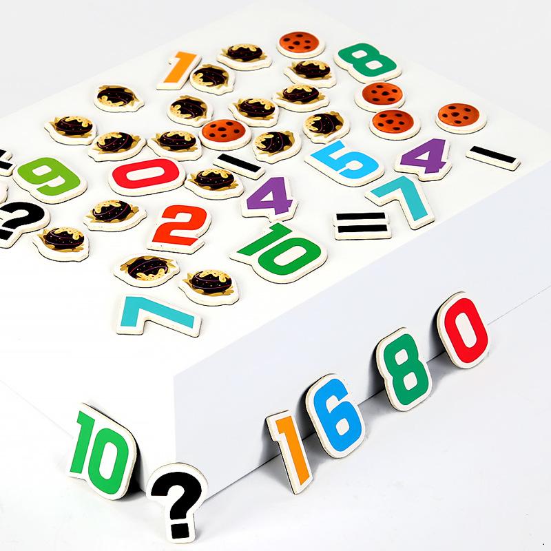 Монтессори Игрушки Магнитная Книга с Печеньем Математика Сложение Вычитание Разложение Обучение Ранние Образовательные Игрушки Для Детей