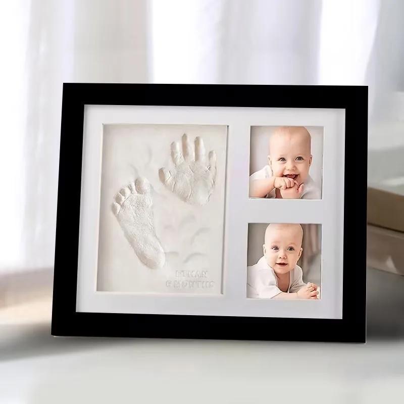 1 Набор Отпечатки Рук и Ног Новорожденного Малыша DIY Фоторамка С Формой Набор Для Отпечатков Глиной Нетоксичные Сувениры для Малыша Декор Для Отмечания Важных Событий Малыша Подарок