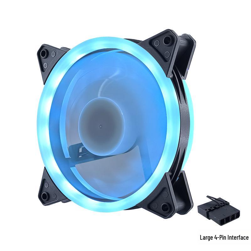 Бесшумный светодиодный 120-мм 4-контактный вентилятор для охлаждения корпуса
