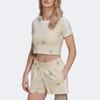 adidas Originals x Disney Stitch Cropped Short Sleeve T-Shirt Beige Women HT3942
