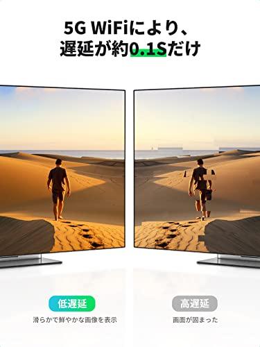 UGREEN Набор беспроводного HDMI-передатчика и приемника [Сертификация по японским техническим стандартам] Беспроводной HDMI-передатчик, не требует настройки, без Wi-Fi