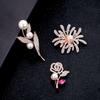 Flower Brooches For Women Wedding Accessories Scarf Evening Dress Shirt Sweater Lapel Pins Badges Pineapple Pins Love Form