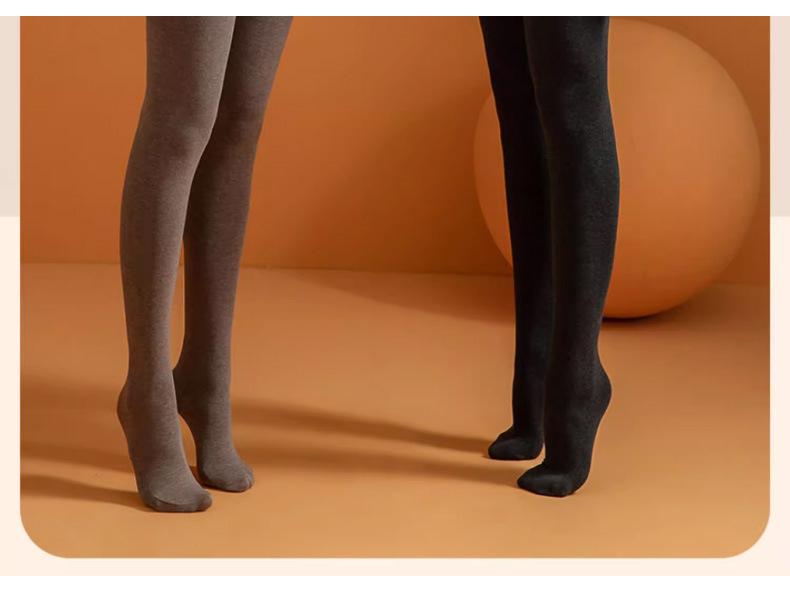 Серые колготки Fishbone с высокой талией: Утолщенные, бархатистые, нескользящие колготки для женщин — сохранят ноги в тепле осенью и зимой.