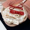 Ankola Red Polka Dot Bow Hairpin for Women - Cute Side Hairpin & Forehead Bangs Clip