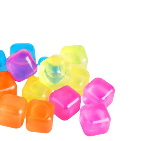 20 шт. искусственный кубик льда, хорошая гибкость, охлаждение, портативный, привлекательный, красочный, многоразовый, для путешествий, использования