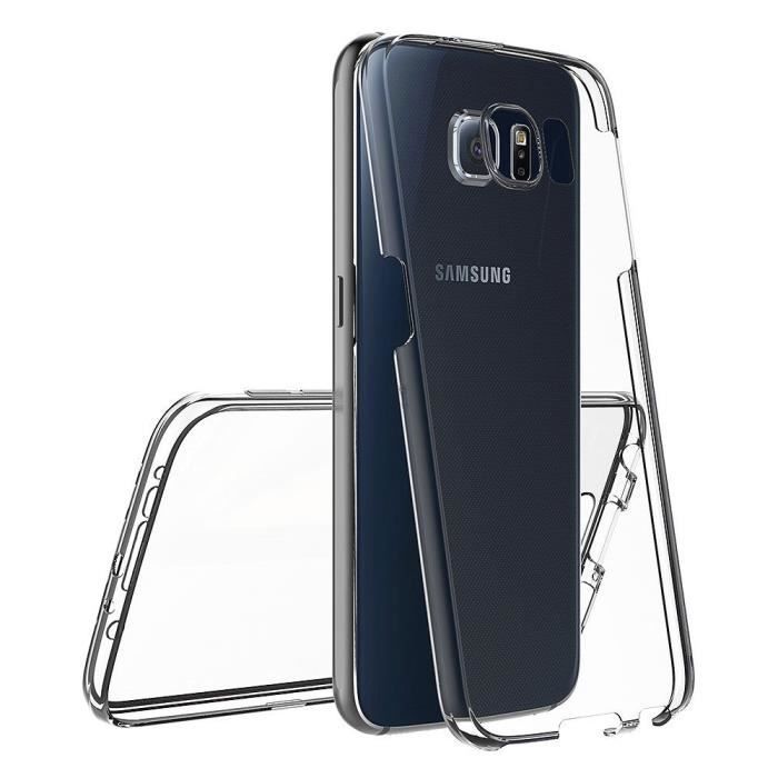 Coque pour Samsung Galaxy S6 EDGE PLUS -Housse Etui Gel TPU Transparent Intégrale Avant Arrière Silicone Souple Phonillico®