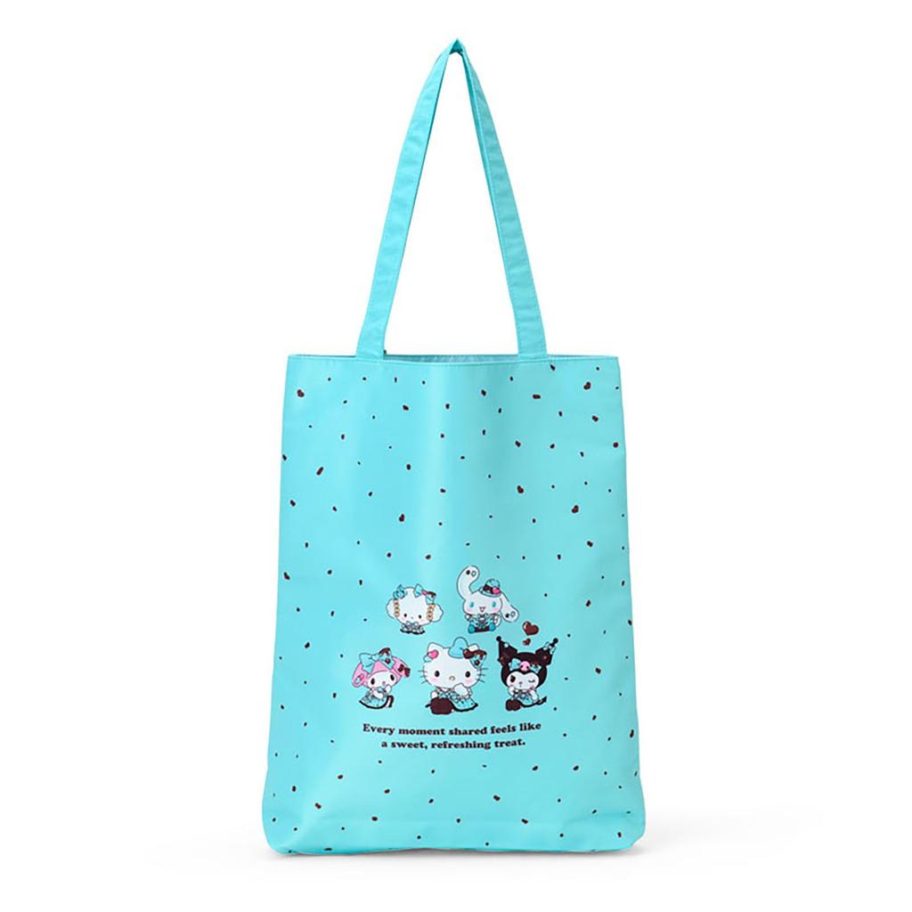 Sanrio Tote Bag Sanrio Characters ABS Resin A4 Size Ages 444332 (Chocolate Mint) Polyester, Cotton, 3+