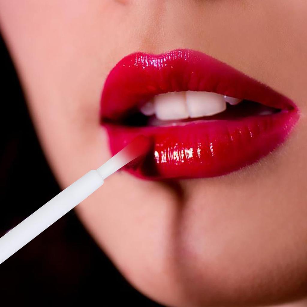 NOLITOY Одноразовые кисти для макияжа губ, глянцевые, нейлоновые и косметические, дорожные, 100 штук, белые, портативные, пластиковые, многофункциональные, для удаления,