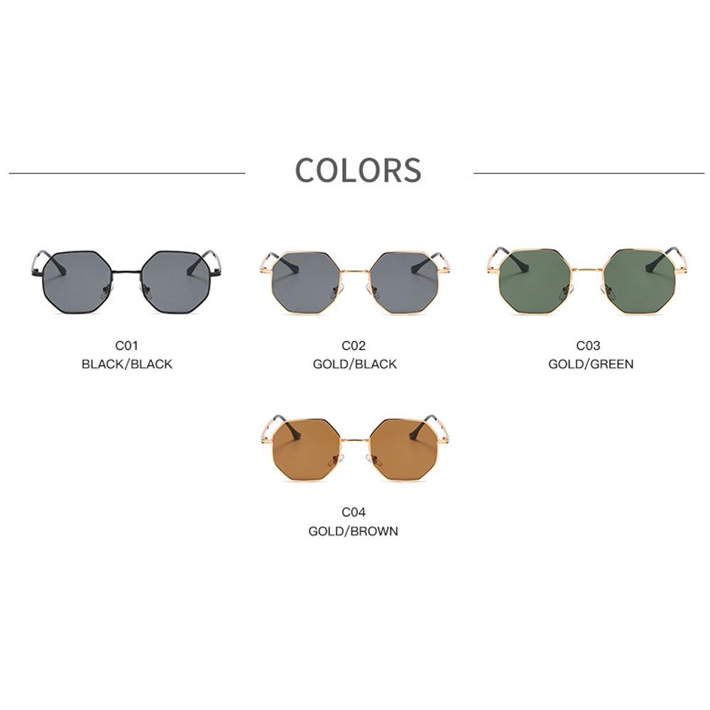 Многоугольные солнцезащитные очки женские винтажные восьмиугольные металлические солнцезащитные очки для женщин Элитный бренд солнцезащитные очки женские Gafas De Sol