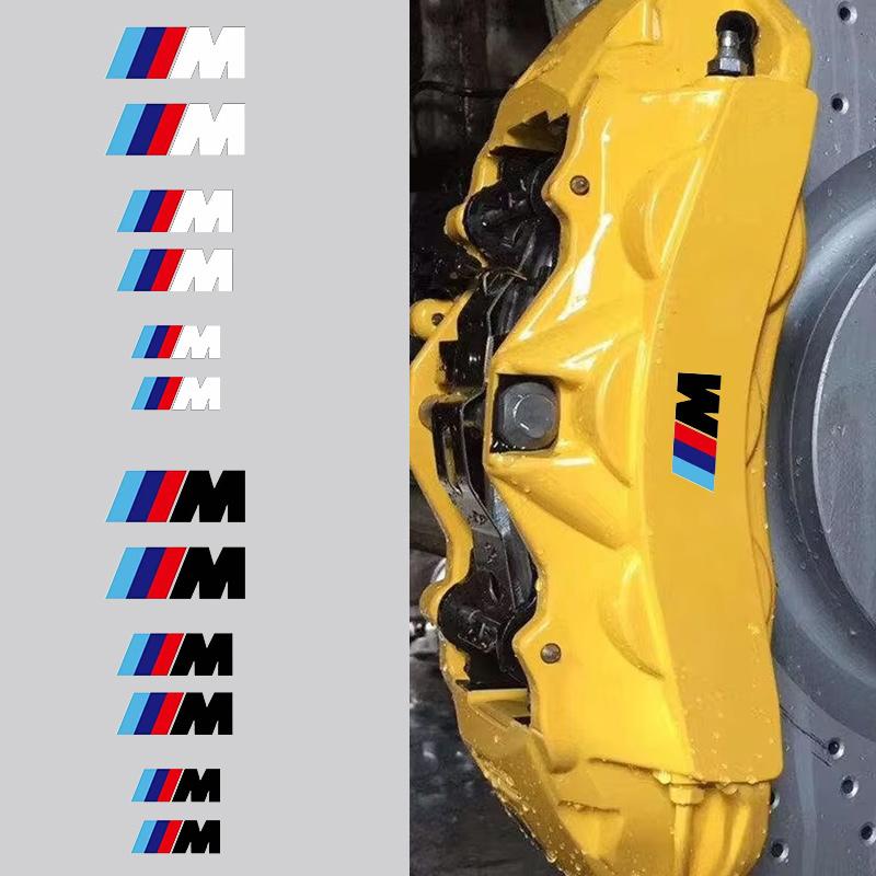 EYUJ8 Sticker Brake Caliper Sticker Label BMW MLogo Personalized Modification Decorative Sticker For BMW M Emblem E46 E36 E34 F10 E90