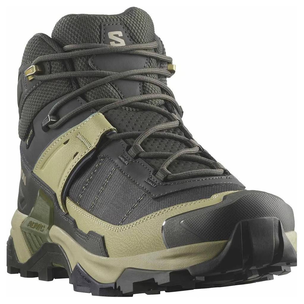 SALOMON X Ultra 5 Mid GORE-TEX Peat Grey Green Men Sneakers Blue-Nights L47754300