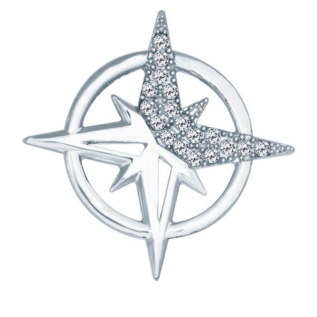 Корейская мода металлическая звезда брошь булавки горный хрусталь значок на лацкан мужской костюм рубашка воротник роскошные броши ювелирные изделия подарки