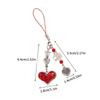 Sweet Cool Sparkling Heart Phone Charm Straps Car Keys Hanging Pendants Bag Decoration Lanyard Purse Accessories