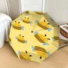 Cute Bee Print Automatic Opening/Closing Umbrella with Foldable Design, Iron Frame, Outdoor Use, Festival Gift, Suitable for Fans, Travel, D
