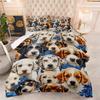 Комплект постельного белья 3D с собаками и черными кошками с наволочкой, Комплект одинарного пододеяльника с принтом животных, Двусторонний комплект детского пододеяльника
