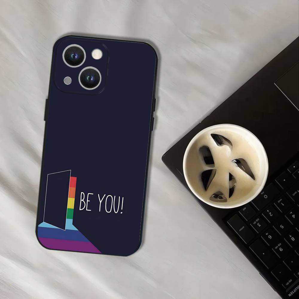 Чехол для телефона L-Лесбиянка ЛГБТ Радужный Прайд Для iPhone 17,16,15,14,13,12,11,Pro,XS,Max,XR,Plus,E,SE4,Mini Черный Мягкий Чехол