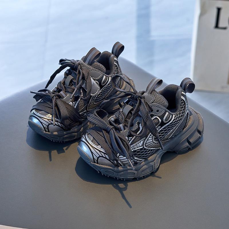 Детская модная брендовая обувь весна и осень новые спортивные туфли для девочек обувь для папы для мальчиков летняя дышащая сетчатая обувь