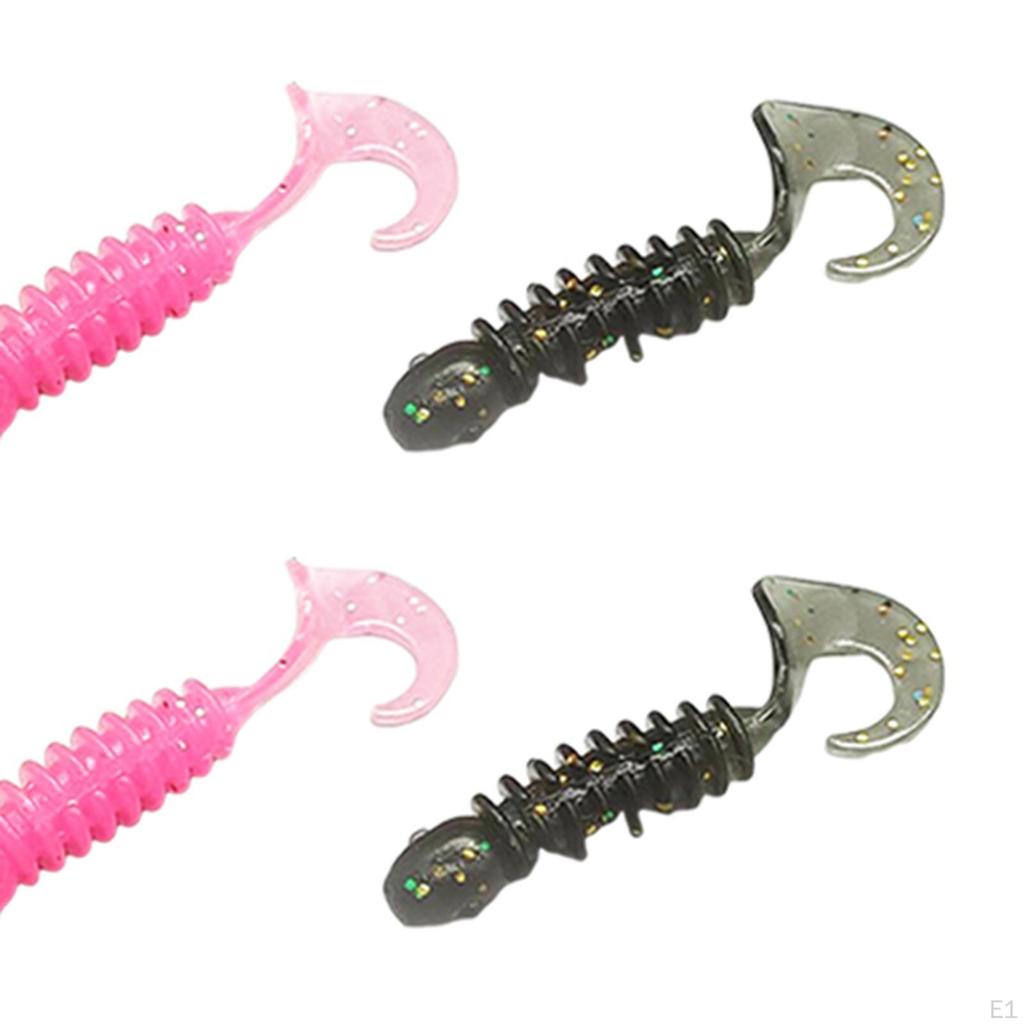 30x Wave Fishing Lures, Swinging Accessories Lures Worms for Mandarin