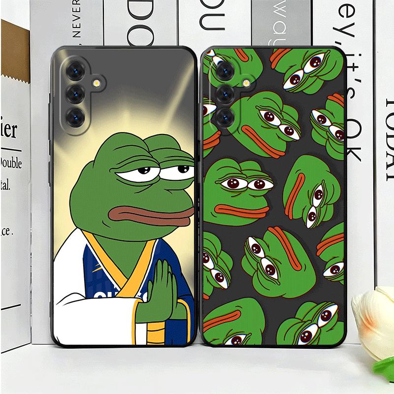 Funny Sad Forg P-Pepe Meme Soft Phone Case for Samsung A17 A37 A57 A16 A26 A36 A56 A15 A25 A35 A55 A14 A24 A34 A54 A13 A23 A33 A