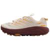 HOKA Mafate Three2 Vanilla Varsity Burgundy Unisex Sneakers Cream 1141572-VVR