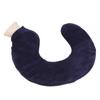 U Shaped Hot Water Bottle Warm Neck Soft Rubber Hot Water Bag with Detachable Cloth Cover Navy Blue