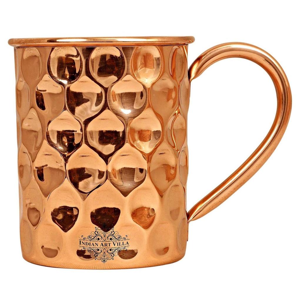 Прямая медная кружка для Moscow Mule с алмазным дизайном, Лучшая для пивных коктейльных вечеринок, Барная посуда, Объем-500 мл, Набор из 6 штук