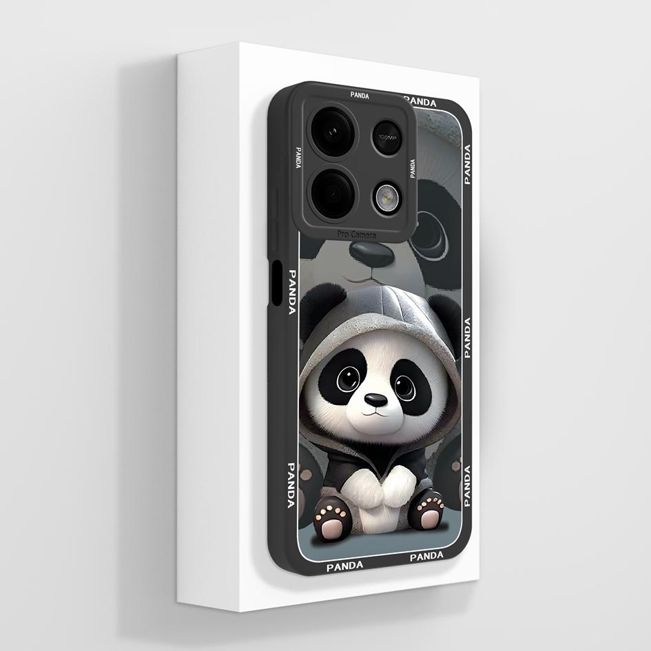 Чехол для Xiaomi Redmi Note 12 13 K70 K60 K30 K50 Pro A3 задняя крышка милая панда Мягкая силиконовая защита экрана чехол для телефона с защитой от падения Роскошный корпус Капа