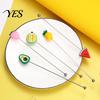 Stir Stick Cocktail Stick, Stainless Steel Mixing with Durian Pineapple Strawberry Durable Drink Mixer Watermelon Rubber Top Decor, Stirrer