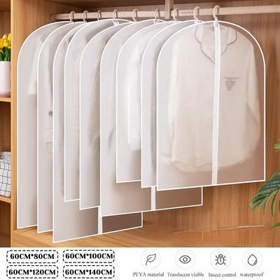 1 шт., пылезащитный чехол для одежды, свадебное платье, чехол для костюма, пальто, сумка для хранения, органайзер для одежды, органайзер для одежды, вешалка для одежды ZPG