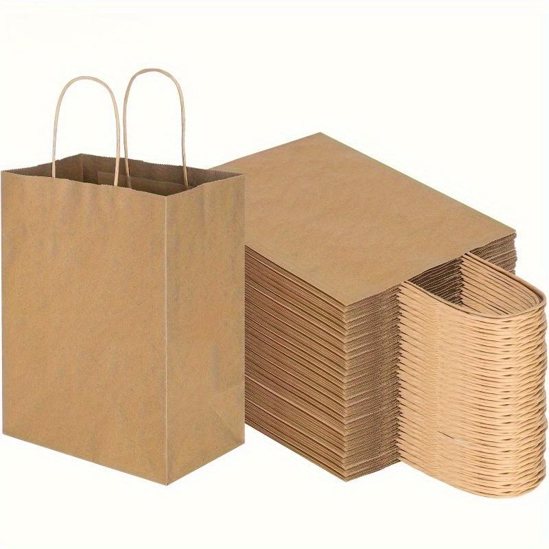 10/30pcs Shopping Bags Kraft Paper Gift Candy Bag Hand-held Paper Bags Wedding Party Decor Gifts Grocery Craft Packaging Bulk