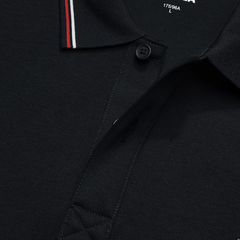 Fila Наследие Моды Простой Классический Повседневный Деловой На Каждый День Универсальный Удобный Вязаный С Длинным Рукавом Рубашка Поло Мужские топы Легендарный-Синий F11M548223FNV
