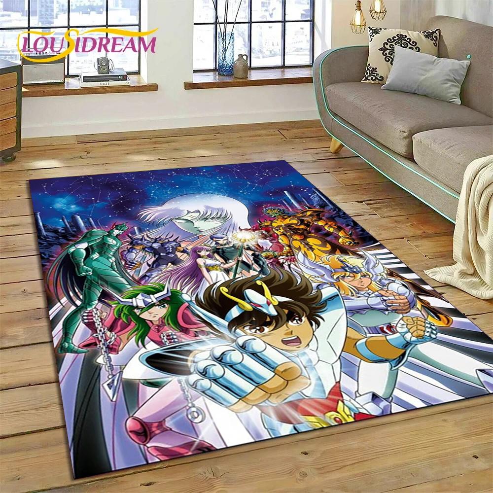 Мультяшный Saint Seiya 3D Ретро Аниме Ковер для Гостиной Спальни Домашнего Декора, Напольный Коврик Нескользящий для Дивана Придверный Коврик Подарок Детям