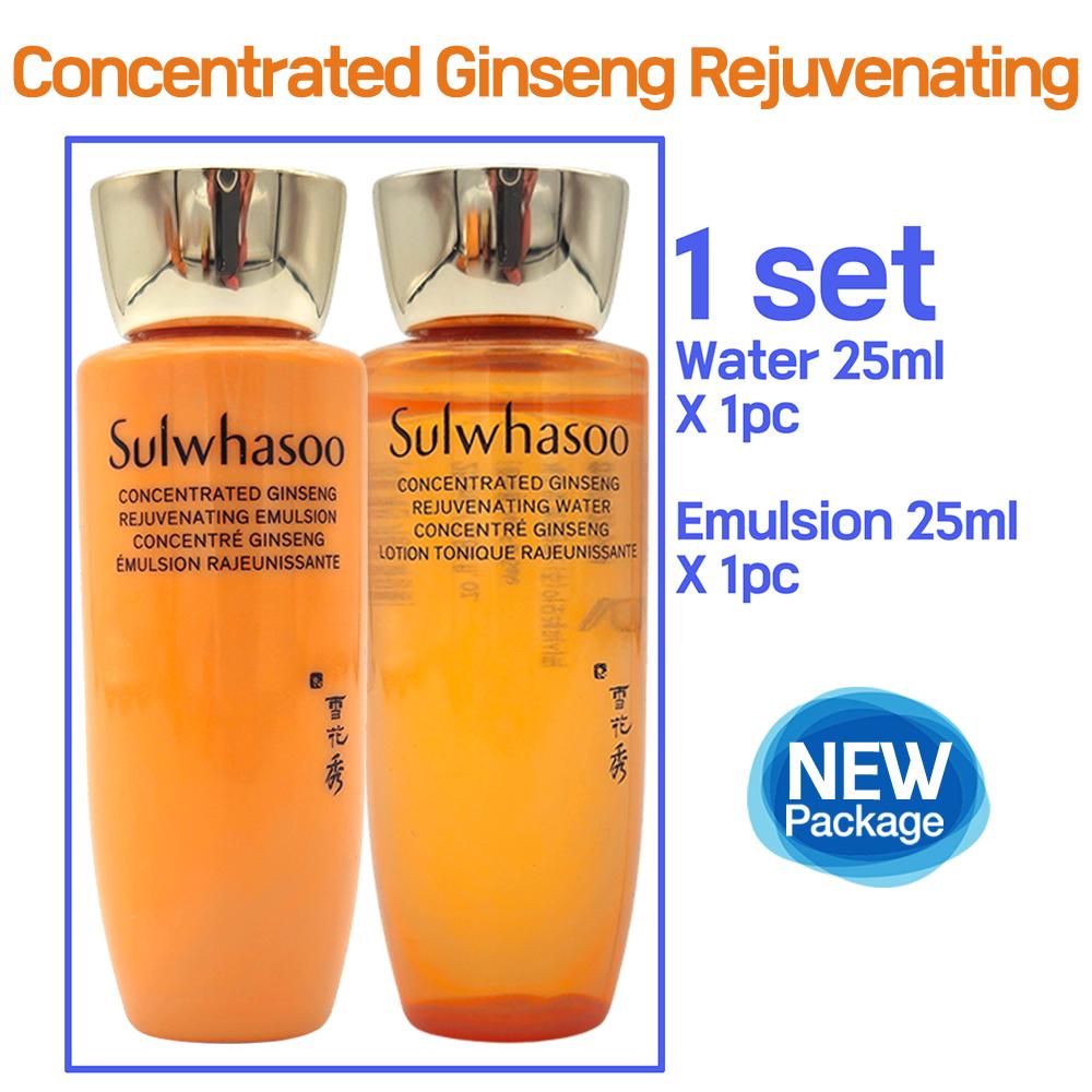 NEW Package_[SULWHASOO] Concentrated Ginseng Rejuvenating Water 25ml & Emulsion 25ml (Sample)