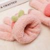 Autumn and winter new gloves women's cycling warm ins winter velvet thickened five fingers cute peach adult