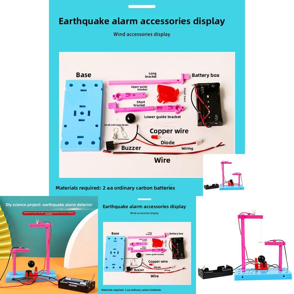 Earthquake Detection Science Toy Diy Physical Model Set With Engineering Features For Kids