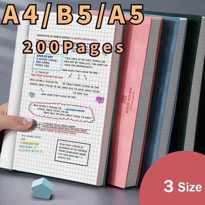 Утолщенный блокнот A4/A5/B5, большая сверхтолстая сетка, квадратная книжная сетка, дневник, тетради Cuaderno, матричный блокнот, дневник, сетка