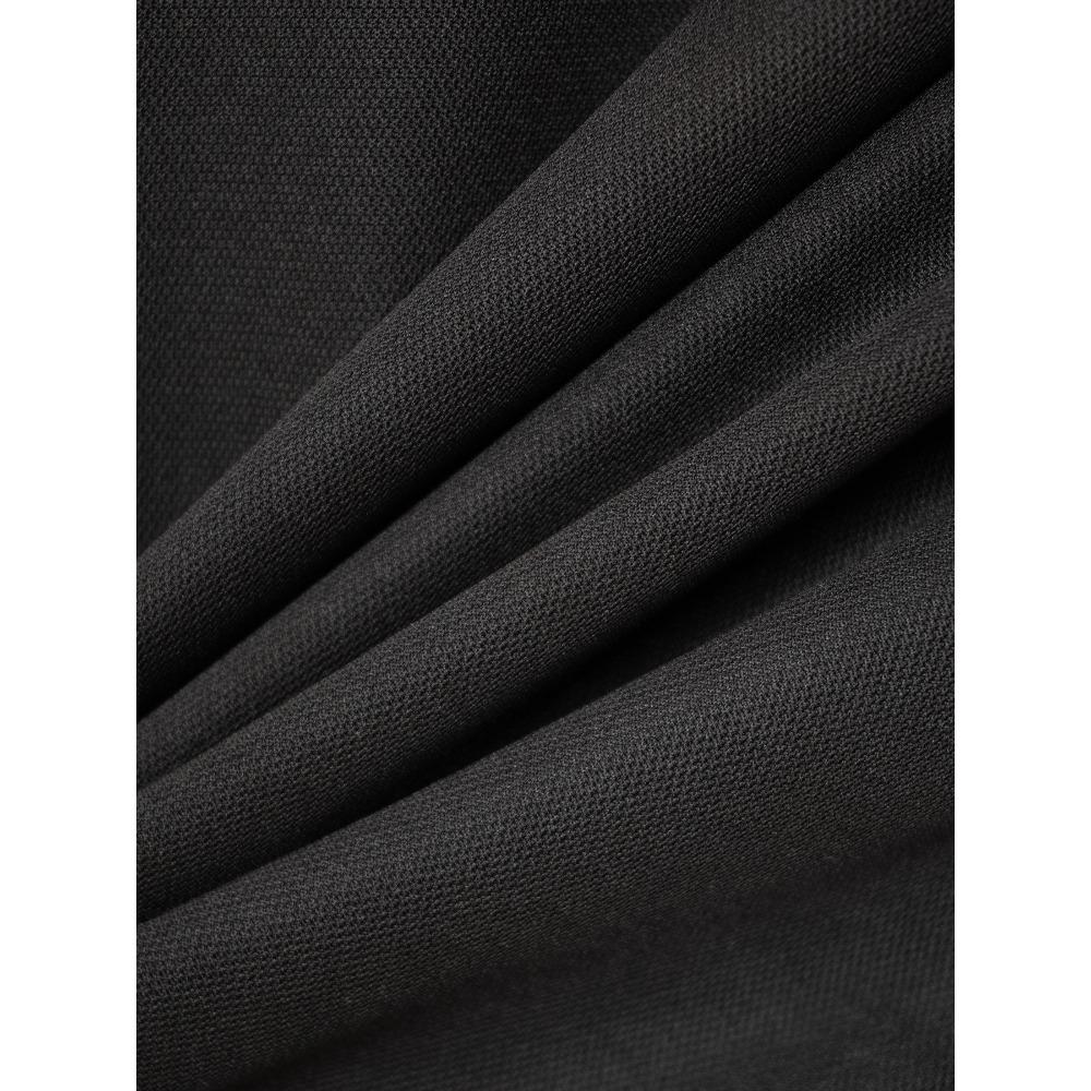 Autumn Men's Casual Button Lapel Solid Color Long Sleeved Polo Shirt