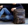 Vintage Leather Backpack For Men 15.6" Laptop Bag Large Capacity Business Travel Hiking Shoulder Daypacks Business Travel Office Daypacks Brown