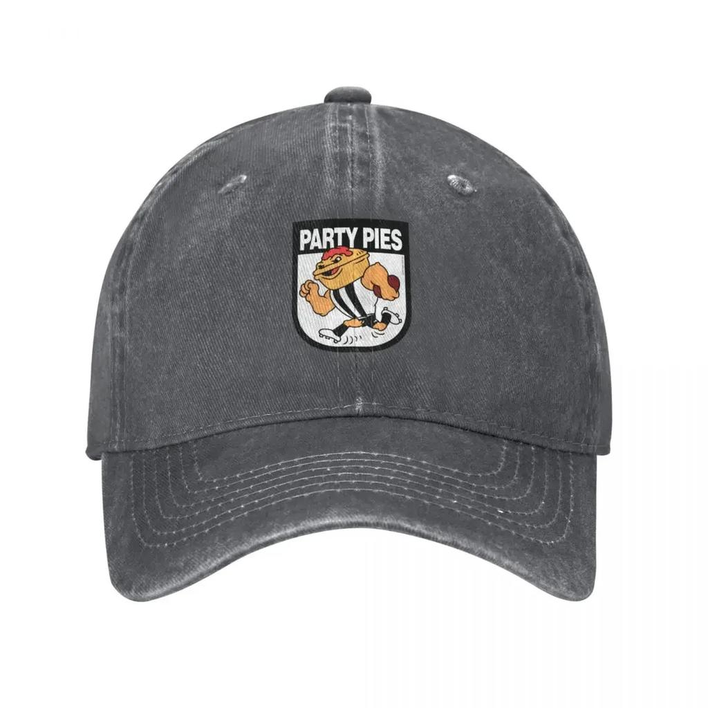 AFL BBQ Series Collingwood Party Pies Baseball Cap foam party Hat Sunscreen fun hats Luxury Unisex Hat Elegant Womens Hats Unisexs