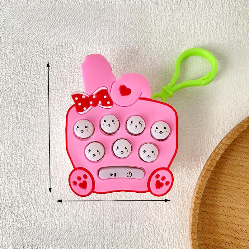 Cross-Border Mini Whack-a-Mole Game: Children's Decompression Toy, Educational Fun Keychain, Push-Button.