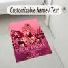 Personalized Crystal Velvet Carpet,Lady Gaga Custom Printed Name, Plush Area Rug For Home Indoor Decor