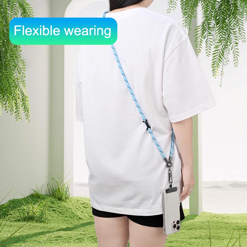 Универсальный шнурок для телефона, шнурок-ремешок против потери, съемный цветной шейный шнур, страховочная привязь для телефона, цепочка-брелок, веревка с картой