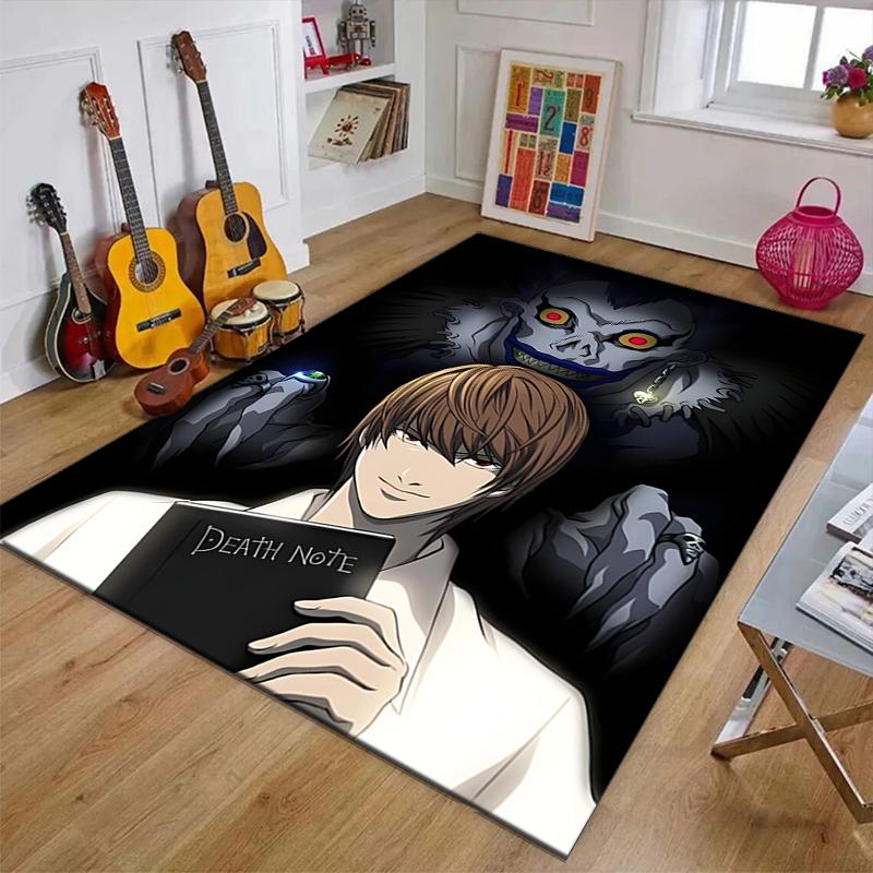 D-Death Note1Printed Area Rug Carpet for Bedroom Living Room Home Decor Rugs Mat Non Slip Mat Rug for Bedside