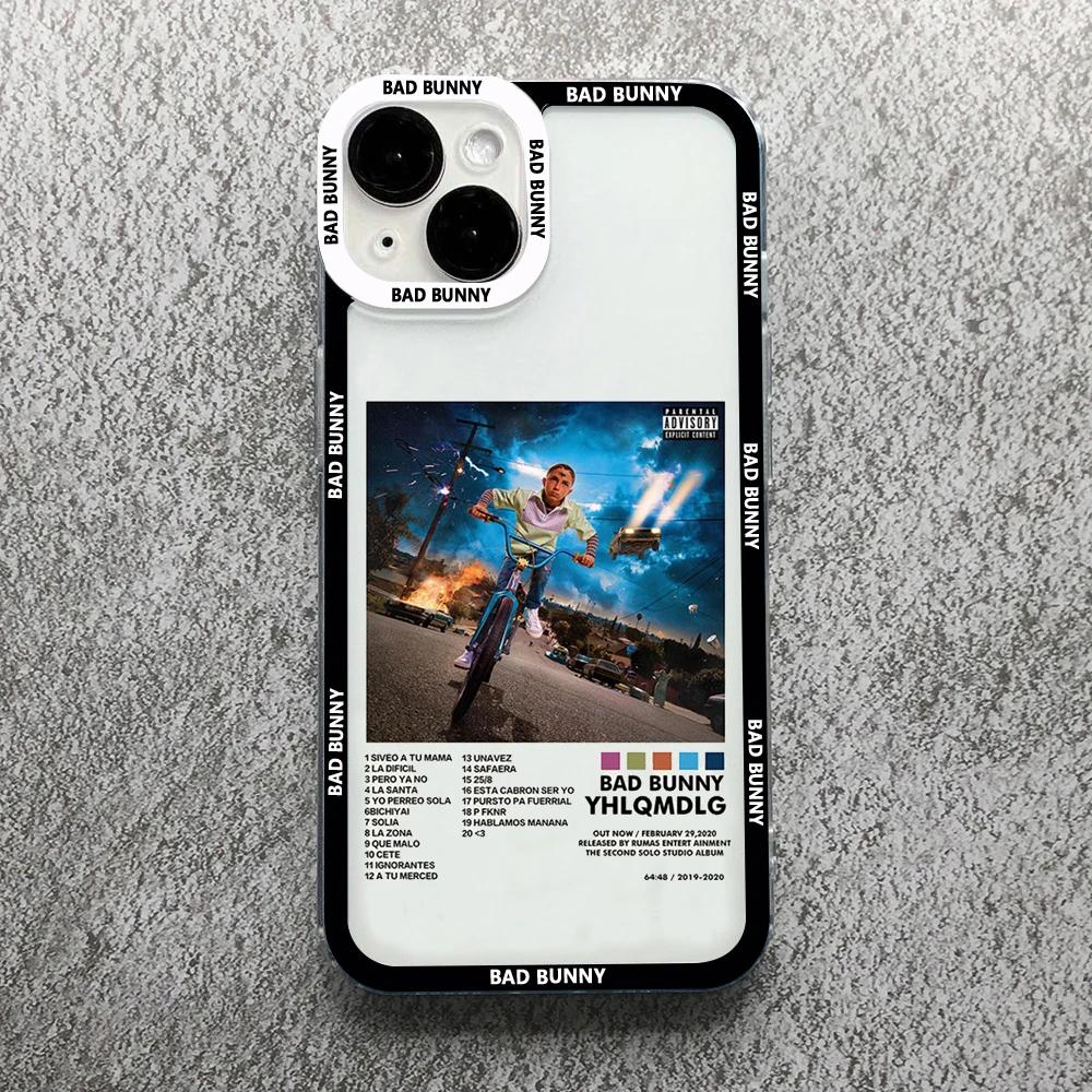 Yo Perreo Sola Bad Bunny Maluma Phone Case For iPhone 11 12 13 14 15 Pro Max Mini XS X XR SE 7 8 Plus Cover Transparent Fundas